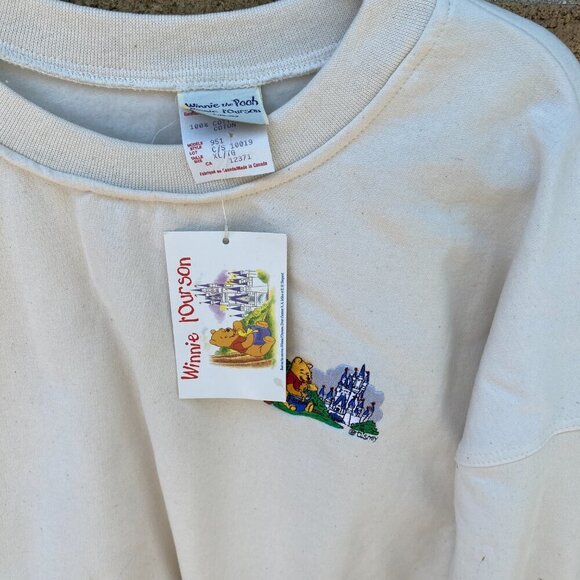 BNWT Vintage 1991 Disney Winnie The Pooh Embroidered Crewneck Sweater XL - Picture 7 of 8